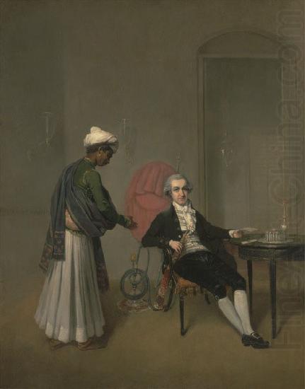 Portrait of a Gentleman, Possibly William Hickey, and an Indian Servant, Arthur William Devis